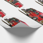 光沢 – ラッピング – 紙用の消防車のイメージ ラッピングペーパー (角)
