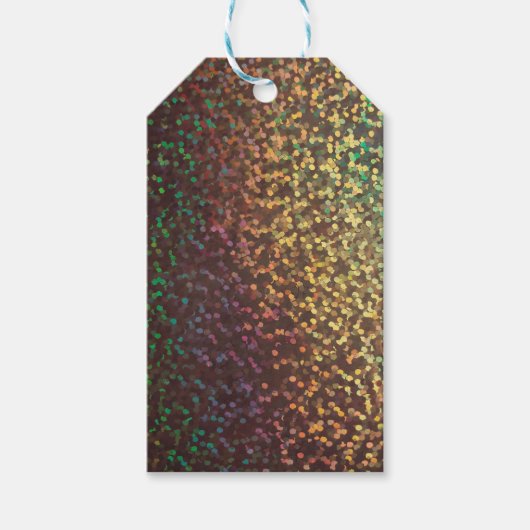 光沢、紙吹雪 ギフトタグ (正面)