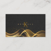 光波とスターダスト・モノグラム・金ゴールドID781 名刺 (正面)