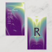 光波モノグラム、紫、白 名刺 (正面/裏面)