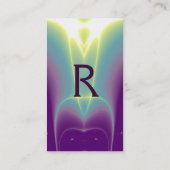 光波モノグラム、紫、白 名刺 (裏面)