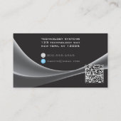 光波技術ビジネスモダンカード 名刺 (裏面)