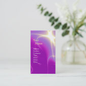 光波1抽象芸術モノグラム、紫 名刺 (スタンド正面)