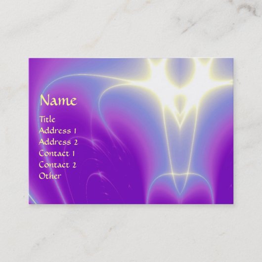 光波、紫、紫、白 名刺 (正面)
