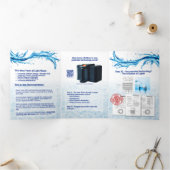 光浸水した水 – 三折り文字折りカード 三つ折りカード (内部)