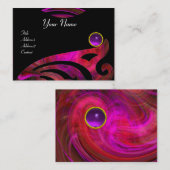 光渦アメジストピンクイエローブラックレッドバイオレット 名刺 (正面/裏面)