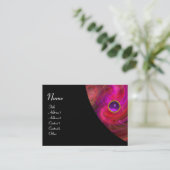 光渦アメジストピンクイエローブラックレッドバイオレット 名刺 (スタンド正面)