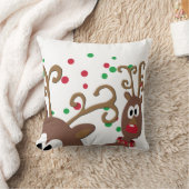 光爆弾トナカイ装飾クリスマスピロー クッション (ブランケット)