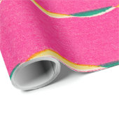 光琳デザイ日本のナーウッドブロックピンクギフトラップ ラッピングペーパー (ロールコーナー)