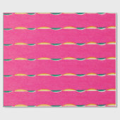 光琳デザイ日本のナーウッドブロックピンクギフトラップ ラッピングペーパー (フラット)