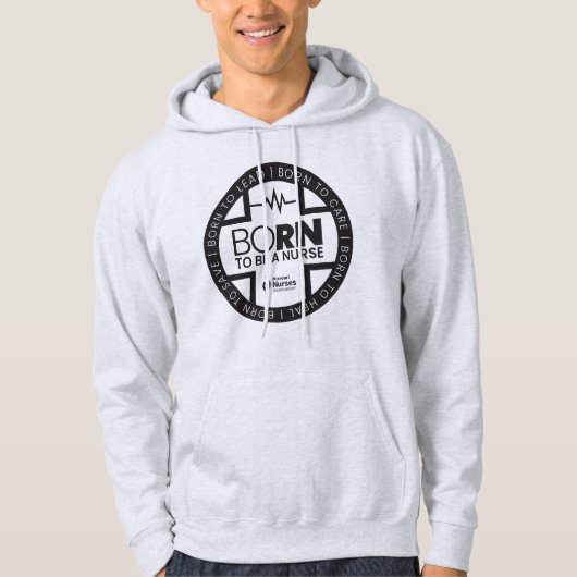 光生まれ色のナースフード付きスウェットシャツ パーカ (正面)