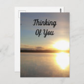 『光白熱［赤熱］光を放つの夕日』 ポストカード (正面/裏面)