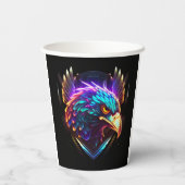 光白熱［赤熱］光を放つの芸術的鷲 紙コップ (裏面)