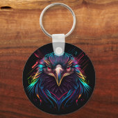 光白熱［赤熱］光を放つるネオンイーグル芸術的 キーホルダー (正面)