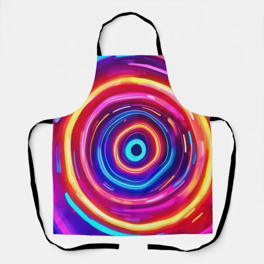 光白熱［赤熱］光を放つ渦 エプロン (正面)