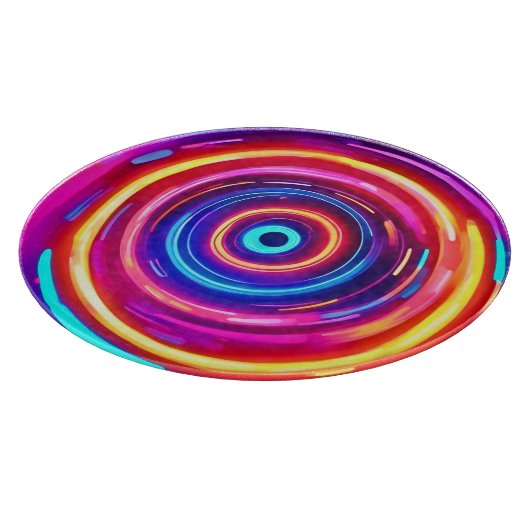 光白熱［赤熱］光を放つ渦 カッティングボード (角)