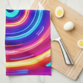 光白熱［赤熱］光を放つ渦 キッチンタオル (四つ折り)