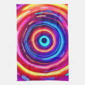 光白熱［赤熱］光を放つ渦 キッチンタオル (縦)