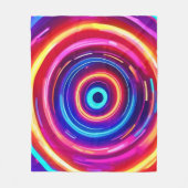 光白熱［赤熱］光を放つ渦 フリースブランケット (正面)