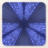 光白熱［赤熱］光を放つ灯 スクエアペーパーコースター (正面)