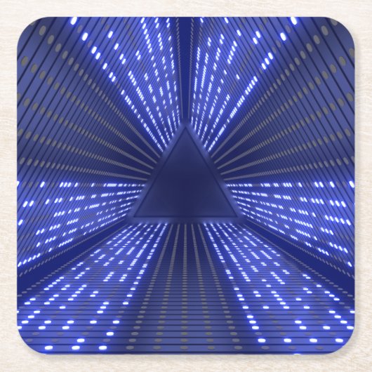 光白熱［赤熱］光を放つ灯 スクエアペーパーコースター (正面)