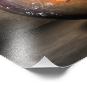 光白熱［赤熱］光を放つ球割れガラス煙の写真 フォトプリント            (角)