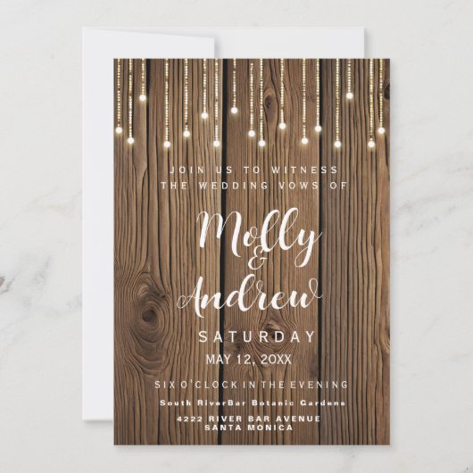 光素朴のパーティー/のカー結婚ド招待状 招待状 (正面)