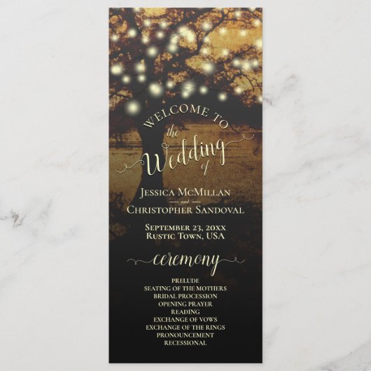 光素朴の列を持つ結婚木 プログラム (正面)