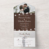 光素朴光木製ストラ結婚イラ オールインワン招待状 (内側)