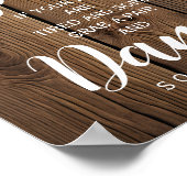 光素朴列のビーチサンダルの結婚サイン ポスター (角)