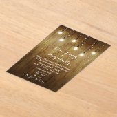 光素朴列アクリ結婚ル招待状 アクリル招待状 (レイダウン)