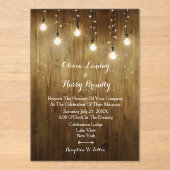 光素朴列アクリ結婚ル招待状 アクリル招待状 (正面)