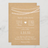 光素朴列結婚式招待状 招待状 (正面/裏面)