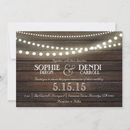 光素朴列結婚式招待状 招待状