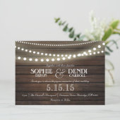 光素朴列結婚式招待状 招待状 (スタンド正面)