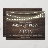 光素朴列結婚式招待状 招待状 (正面/裏面)