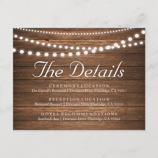 光素朴列詳細4.25インチx 5.5インチカード エンクロージャーカード (正面)