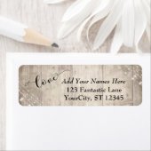 光素朴淡い色の付き木材「愛」結婚の3 ラベル (インサイチュ)