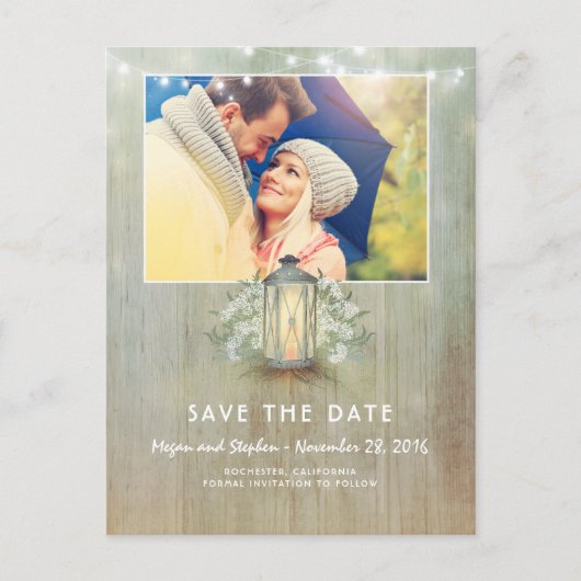 光素朴灯 – 鉄灯篭フォトデートを保存 案内ポストカード (正面)