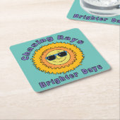 光線の追跡 スクエアペーパーコースター (アングル)