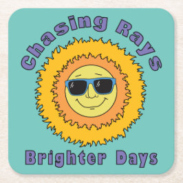 光線の追跡 スクエアペーパーコースター