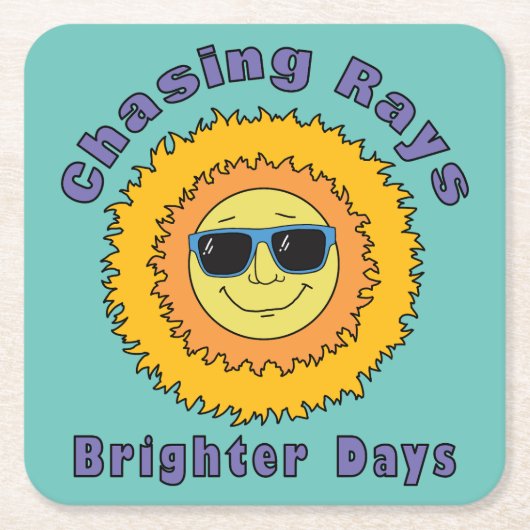 光線の追跡 スクエアペーパーコースター (正面)