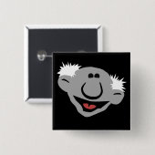 光線は正方形光線のバッジを見直します 缶バッジ (正面&裏面)