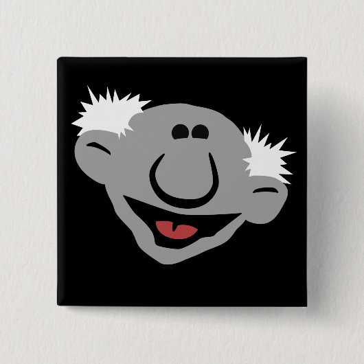 光線は正方形光線のバッジを見直します 缶バッジ (正面)