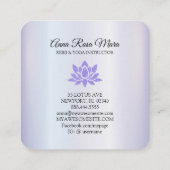 *~*光線霊気エネルギー修復ロータスラベンダー スクエア名刺 (裏面)