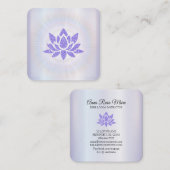 *~*光線霊気エネルギー修復ロータスラベンダー スクエア名刺 (正面/裏面)
