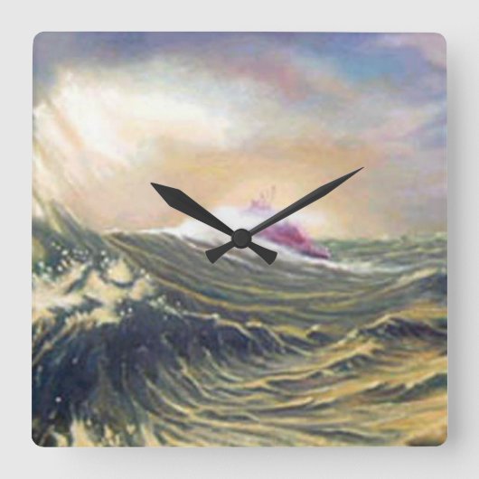 光線 スクエア壁時計 (正面)