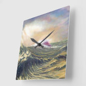 光線 スクエア壁時計 (傾斜)