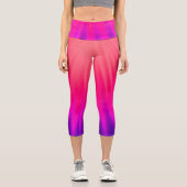 光線 – ピンクと紫 カプリレギンス (正面)