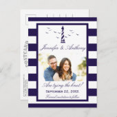 光航海の家結婚の写真の保存日 案内ポストカード (正面/裏面)